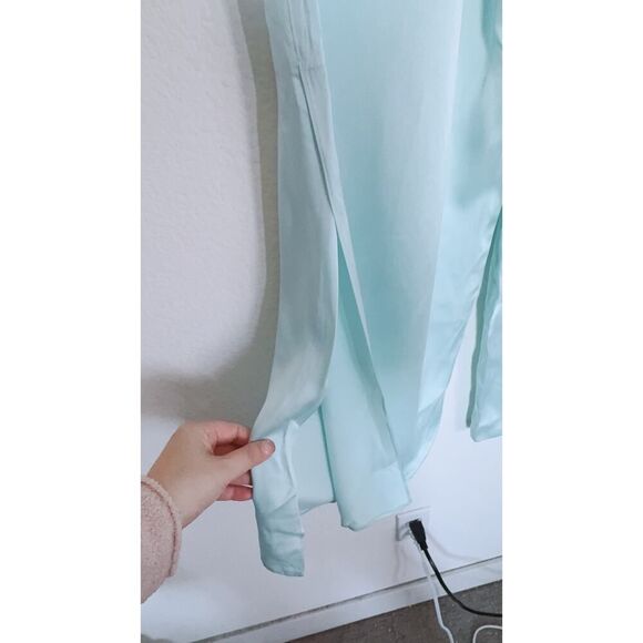 lunya washable silk high rise pant set light blue XS - Picture 9 of 10